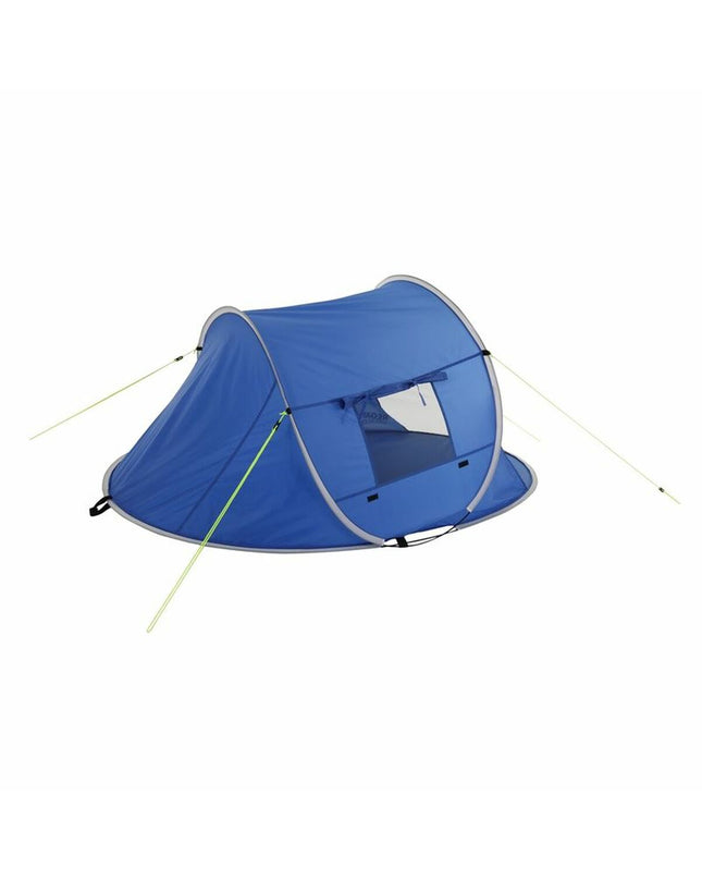 Regatta Tahiti PopShelter kampeertent in blauw en multicolor for outdoor camping and outdoor activities.