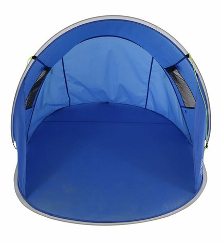 Regatta Tahiti PopShelter blue multicolour camping tent set up outdoors, ideal for sport, camping, and outdoor activities