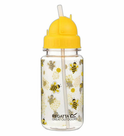 Regatta Bee water bottle for sports and outdoor activities, durable plastic with a secure cap, ideal for camping and hiking.