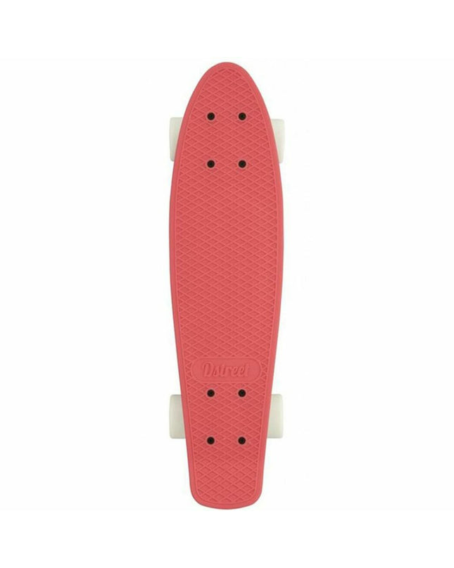 Dstreet Cruiser Soft 23-inch skateboard for urban mobility, with a black deck and colorful grip tape, suitable for street skating.
