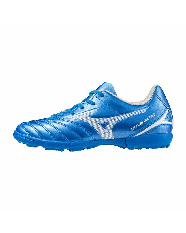Mizuno Monarcida Neo III Select As indoor football shoes for kids, black with white accents and Mizuno branding.