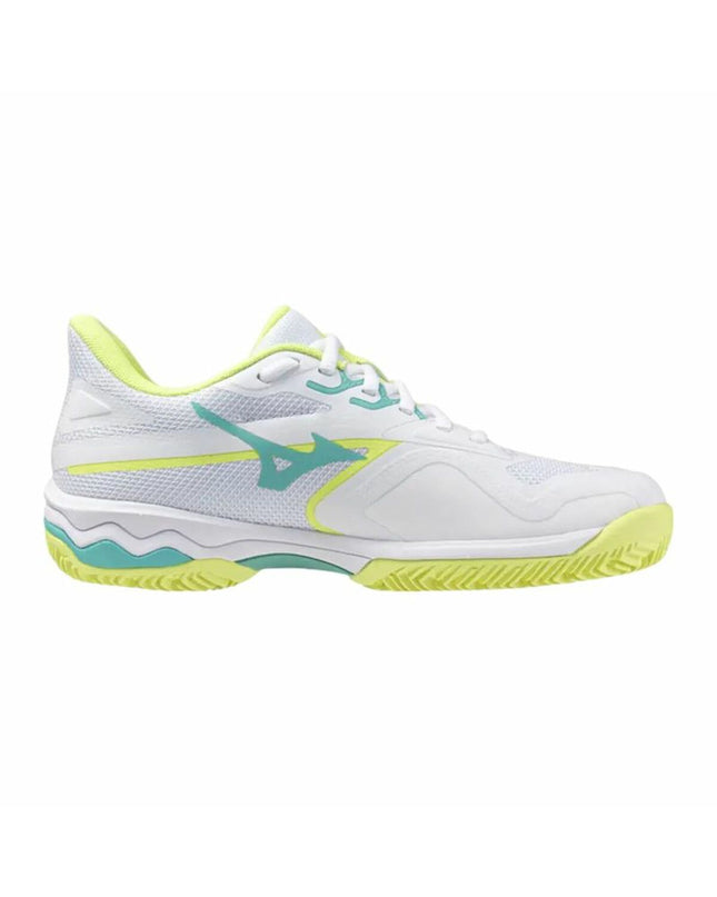 Mizuno Wave Exceed Light 2 CC padelschoenen voor volwassenen, wit, sport- en outdoor tennis schoenen, lichte en ondersteunende design