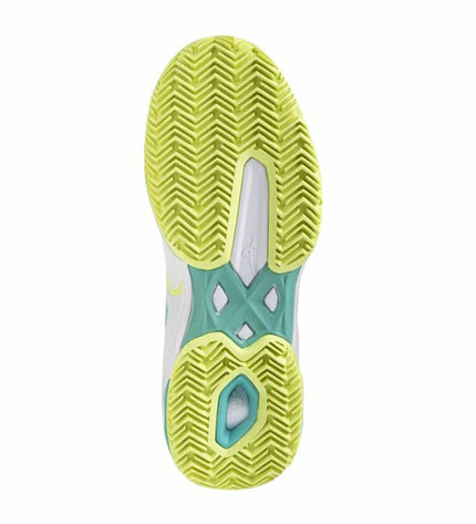 Mizuno Wave Exceed Light 2 CC adult tennis shoes in white, designed for sport and outdoor tennis activities.