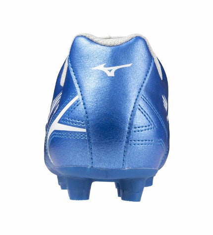 Mizuno Monarcida Neo III Select football soccer shoes for kids, black with white accents, suitable for outdoor sports.