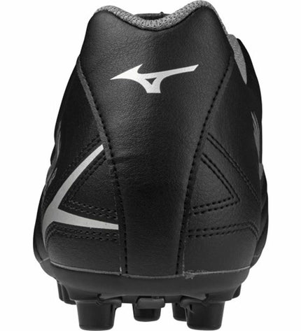 Black Mizuno Monarcida Neo III Select Ag adult football cleats for outdoor soccer, featuring durable outsole and lightweight design.