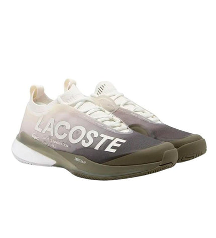 Lacoste AG-LT Lite women's tennis shoes in white, sport and outdoor tennis footwear with breathable design and Lacoste branding