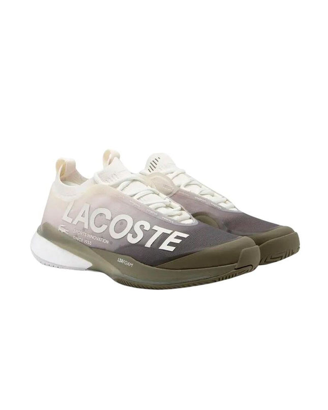 Lacoste AG-LT Lite women's tennis shoes in white, sport and outdoor tennis footwear with breathable design and Lacoste branding