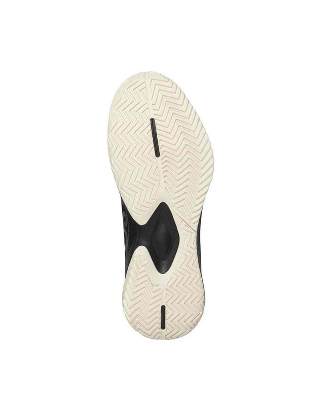 Black Lacoste Power Serve tennis shoes for women, sport and outdoor footwear with a sleek design and tennis-specific features.