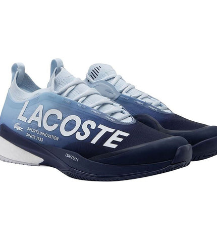 Lacoste AG-LT Lite men's blue tennis shoes for sport and outdoor tennis, featuring sleek design and comfortable fit.