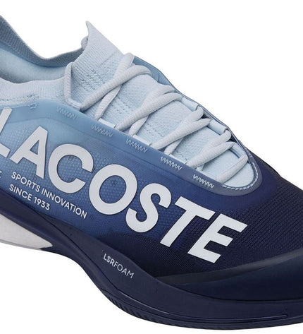 Lacoste AG-LT Lite men's blue tennis shoes for sport and outdoor tennis activities with breathable design and sporty style.