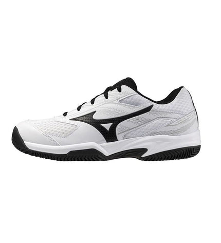 Mizuno Break Shot 5 Cc men's tennis shoes in white with sport and outdoor design, featuring breathable upper and durable sole.