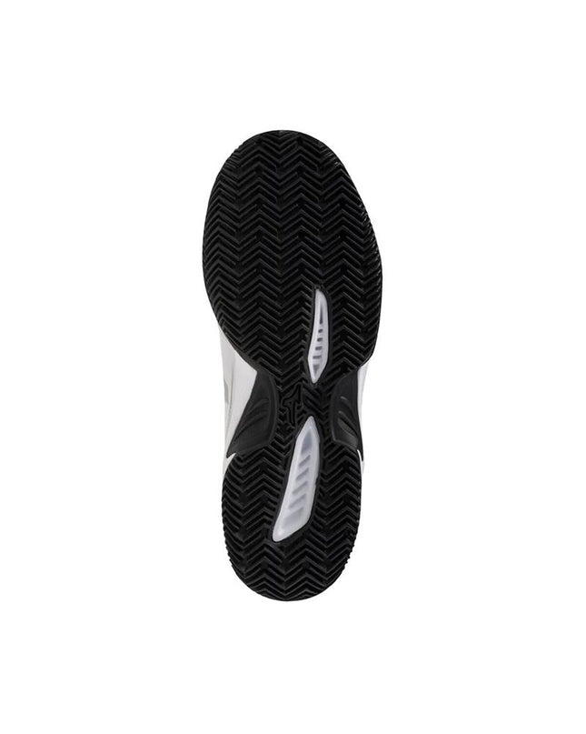Mizuno Break Shot 5 CC men's tennis shoes in white, sport outdoor tennis footwear with cushioned sole and supportive design.