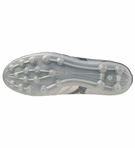 Mizuno Monarcida Neo III Select AG adult soccer cleats with black and white design, sport and outdoor football footwear.
