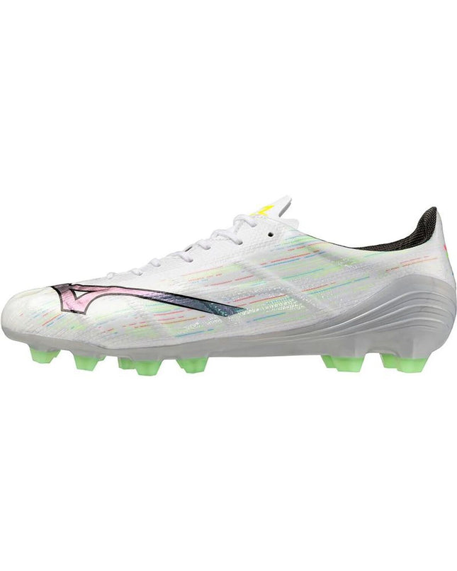 Mizuno Alpha Pro adult football soccer shoes with black and white design, suitable for outdoor sports and soccer games