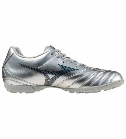 Dark gray Mizuno Monarcida Neo III Select adult football boots for outdoor soccer, featuring a sleek sport design and durable construction.