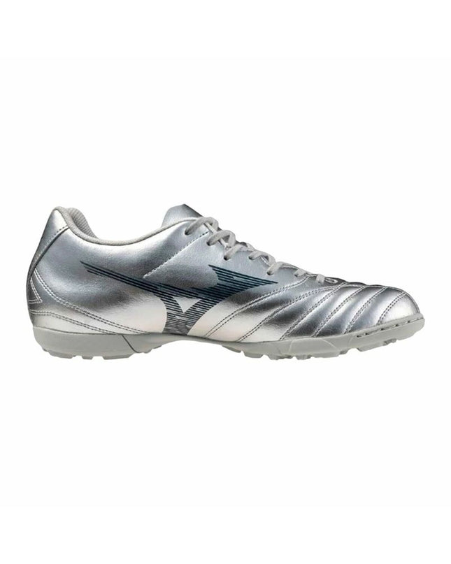 Dark gray Mizuno Monarcida Neo III Select adult football boots for outdoor soccer, featuring a sleek sport design and durable construction.