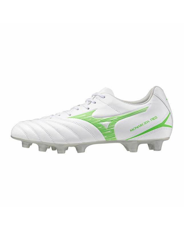 Mizuno Monarcida Neo III Select adult green soccer cleats for outdoor football, sport and outdoor footwear.