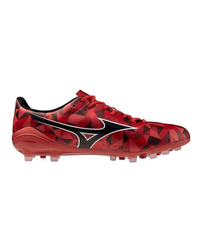Red Mizuno II Select adult football boots for outdoor soccer, featuring sporty design and durable sole for optimal performance.