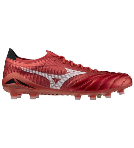 Mizuno Morelia Neo IV adult football boots in brown, designed for outdoor soccer with leather upper and lightweight sole.