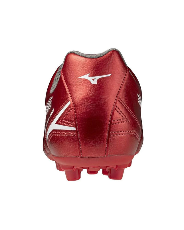 Mizuno Monarcida Neo III adult soccer shoes for outdoor sports, featuring black and white design with Mizuno branding.