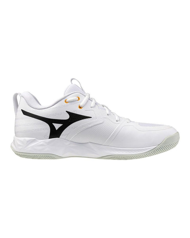 Mizuno Wave Momentum Pro white volleyball sports shoes with breathable upper and sturdy sole for outdoor volleyball play