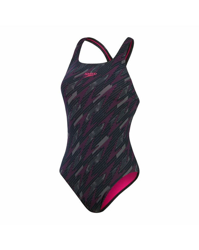 Speedo Hyperboom women's swimsuit for water sports, featuring a sleek design and sporty fit, ideal for swimming and outdoor watersports.