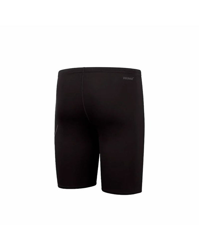Speedo Hyperboom Placement Jammer men's swimming trunks featuring bold water-themed print, designed for competitive watersports.