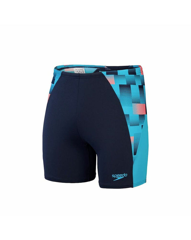 Speedo Eco End+ Max Splice mid herenzwembroek in zwart, designed for watersport and outdoor swimming activities.