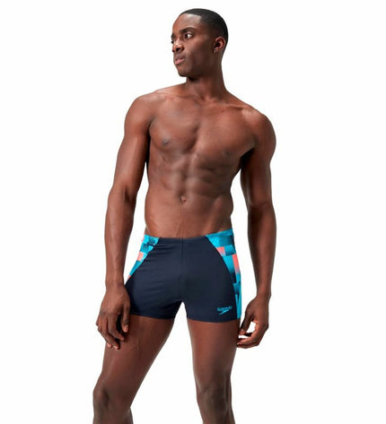 Blue men's Speedo Eco End+ Max Splice swim brief for water sports, featuring sporty design and durable fabric.