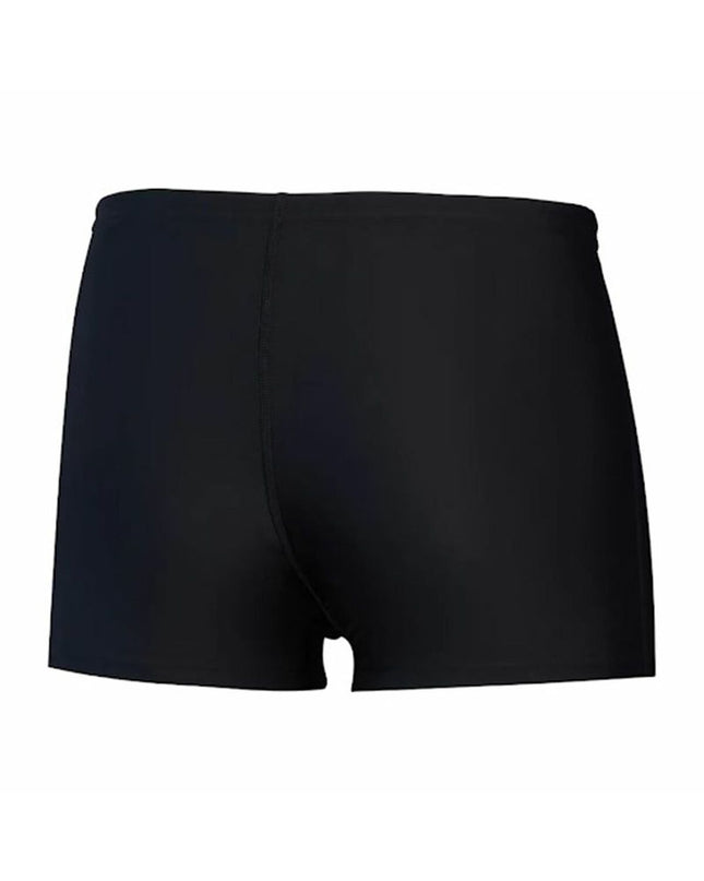 Black men's swim brief by Speedo, suitable for sports and outdoor watersports, shown on a mannequin.