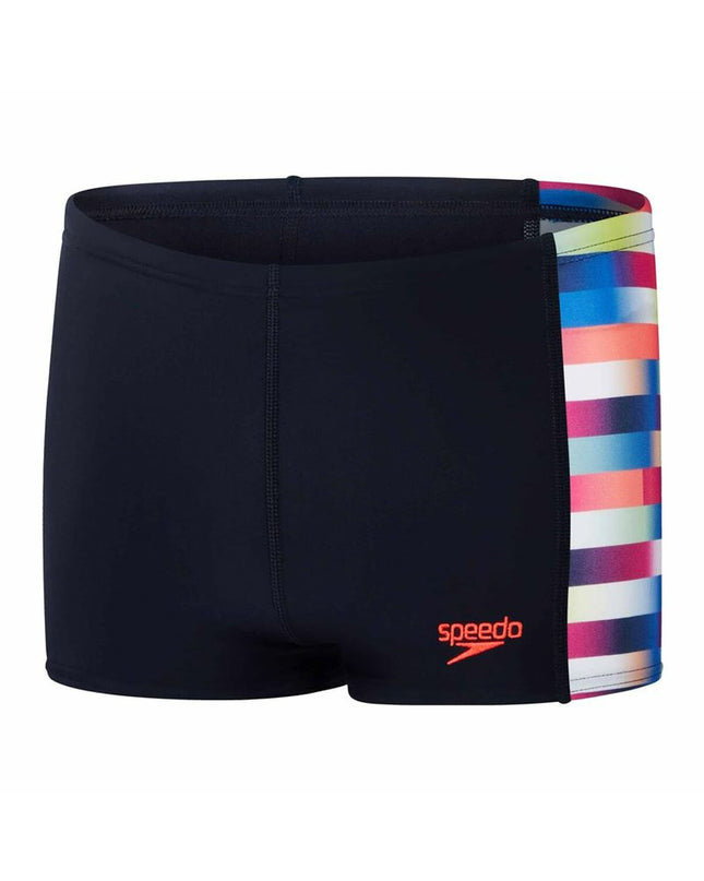 Speedo Aquashort multicolour kids' swim shorts for water sports and outdoor swimming, featuring a vibrant, sporty design.