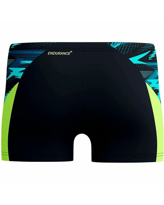 Black Speedo Endurance+ MAX Splice men's aquashort for swimming, featuring a sleek design and sport-ready fit.