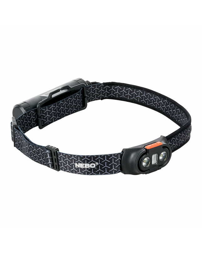 Nebo Einstein™ 1000 Flex LED headlamp for outdoor activities, featuring adjustable straps and bright 1000 lumens for camping and hiking.