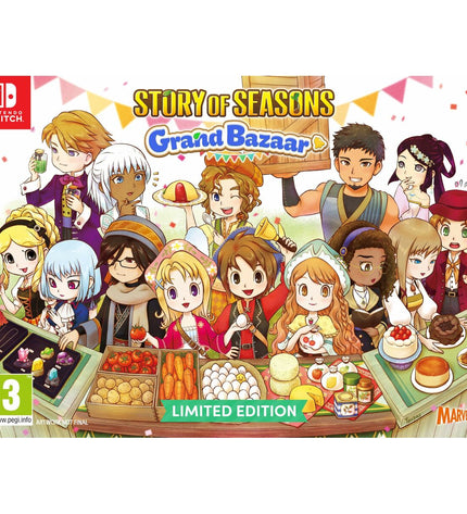 Just For Games Story of Seasons Grand Bazaar limited edition video game for Nintendo Switch, Plug & Play console, electronic entertainment