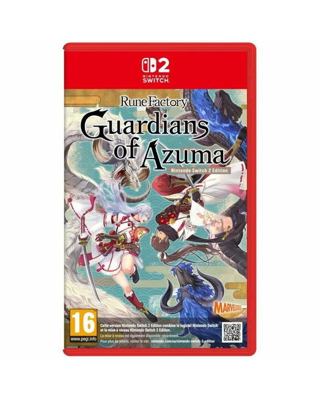 Just For Games Guardianes de Azuma Switch video game cartridge for plug-and-play console, electronic gaming entertainment.