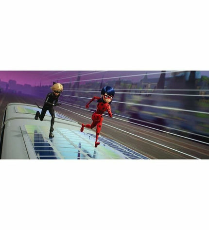 Just For Games Miraculous Paris Under Siege Switch video game cartridge for plug-and-play game console, featuring colorful game artwork.