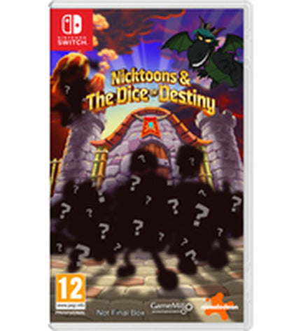 Just For Games Nicktoons & the Dice of Destiny Switch videogame for electronic plug-and-play console, featuring cartoon characters and game dice.