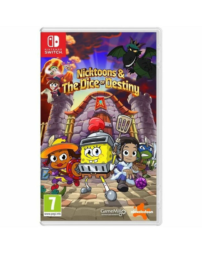 Just For Games Nicktoons & the Dice of Destiny Switch videogame in a colorful cartridge for Plug & Play console.