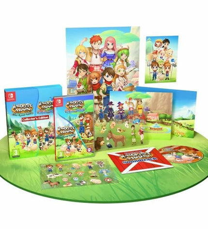 Image of Just For Games Harvest Moon: The Lost Valley & Skytree Village collector's electronic Switch game cartridge and packaging.