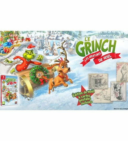 Bandai Namco Le Grinch: Les Aventures de Noël Switch videogame, plug & play electronic console with holiday-themed gameplay.