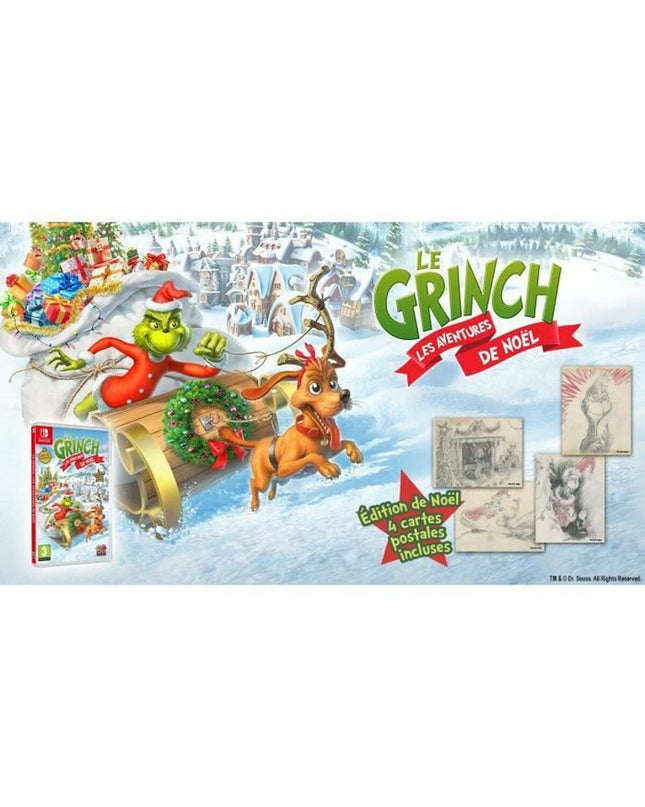 Bandai Namco Le Grinch: Les Aventures de Noël Switch videogame, plug & play electronic console with holiday-themed gameplay.