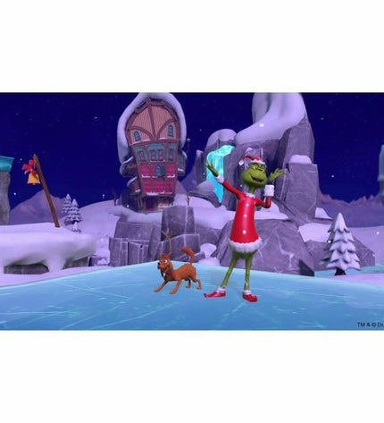 Bandai Namco Le Grinch: Les Aventures de Noël Switch video game cartridge for electronic plug & play console, Christmas adventure theme.