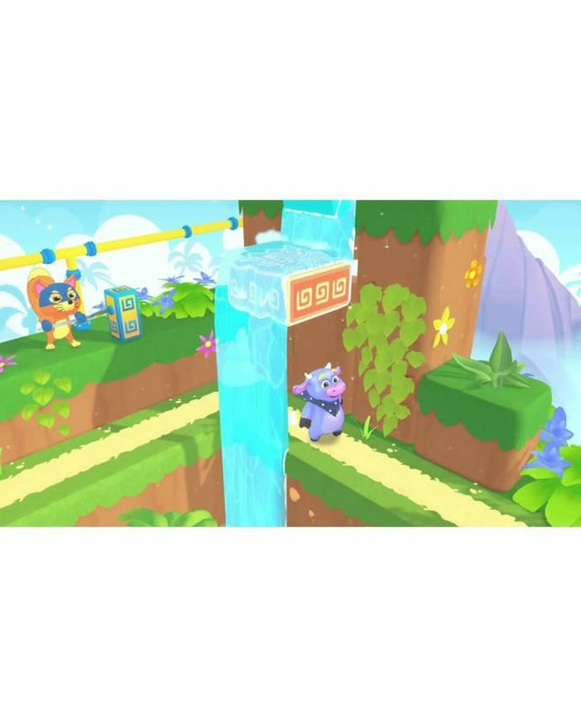 Bandai Namco Nickelodeon Junior Party Adventure Switch video game cartridge for plug-and-play game console, featuring colorful cartoon characters.