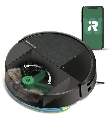 iRobot robot stofzuiger voor huis, schoonmaken en vloeronderhoud, zichtbaar op de afbeelding.