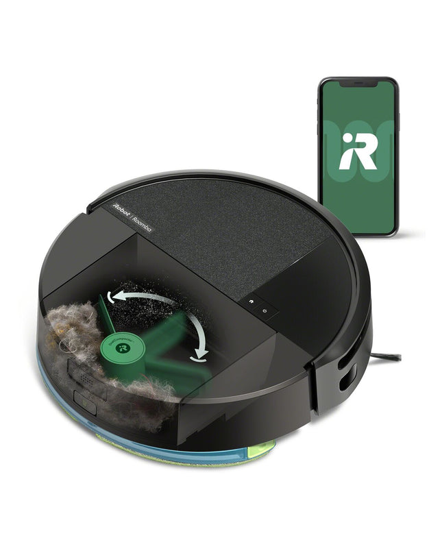 iRobot robot stofzuiger voor huis, schoonmaken en vloeronderhoud, zichtbaar op de afbeelding.