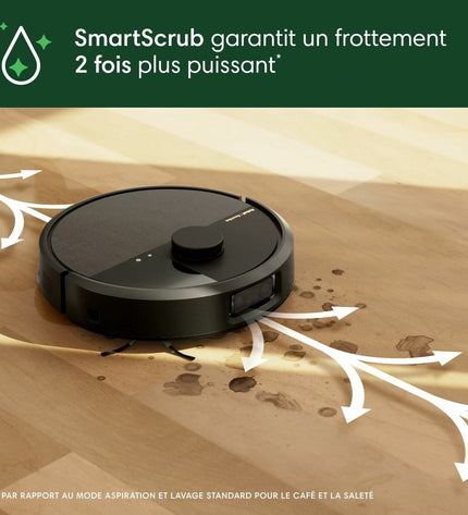 iRobot robot stofzuiger with 5000 mAh battery for cleaning floors and surfaces in home and kitchen.