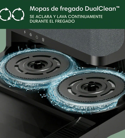 iRobot robot stofzuiger with 5000mAh battery, cleaning floors and surfaces in a home setting