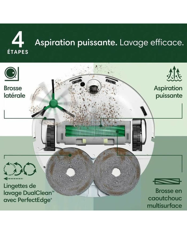 iRobot Roomba Plus 505 robot vacuum cleaner for home cleaning, with sleek design and advanced floor and window maintenance features