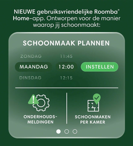 iRobot robot stofzuiger voor huis schoonmaak, met ronde vorm en roterende borstels, geschikt voor vloer- en raamonderhoud