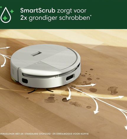 iRobot robot stofzuiger schoonmaakt vloer, compacte huis- en keukenrobot voor stofzuigen en vloeronderhoud.